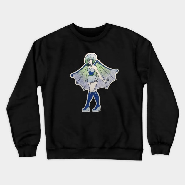 Dragon Girl Crewneck Sweatshirt by inatorinator